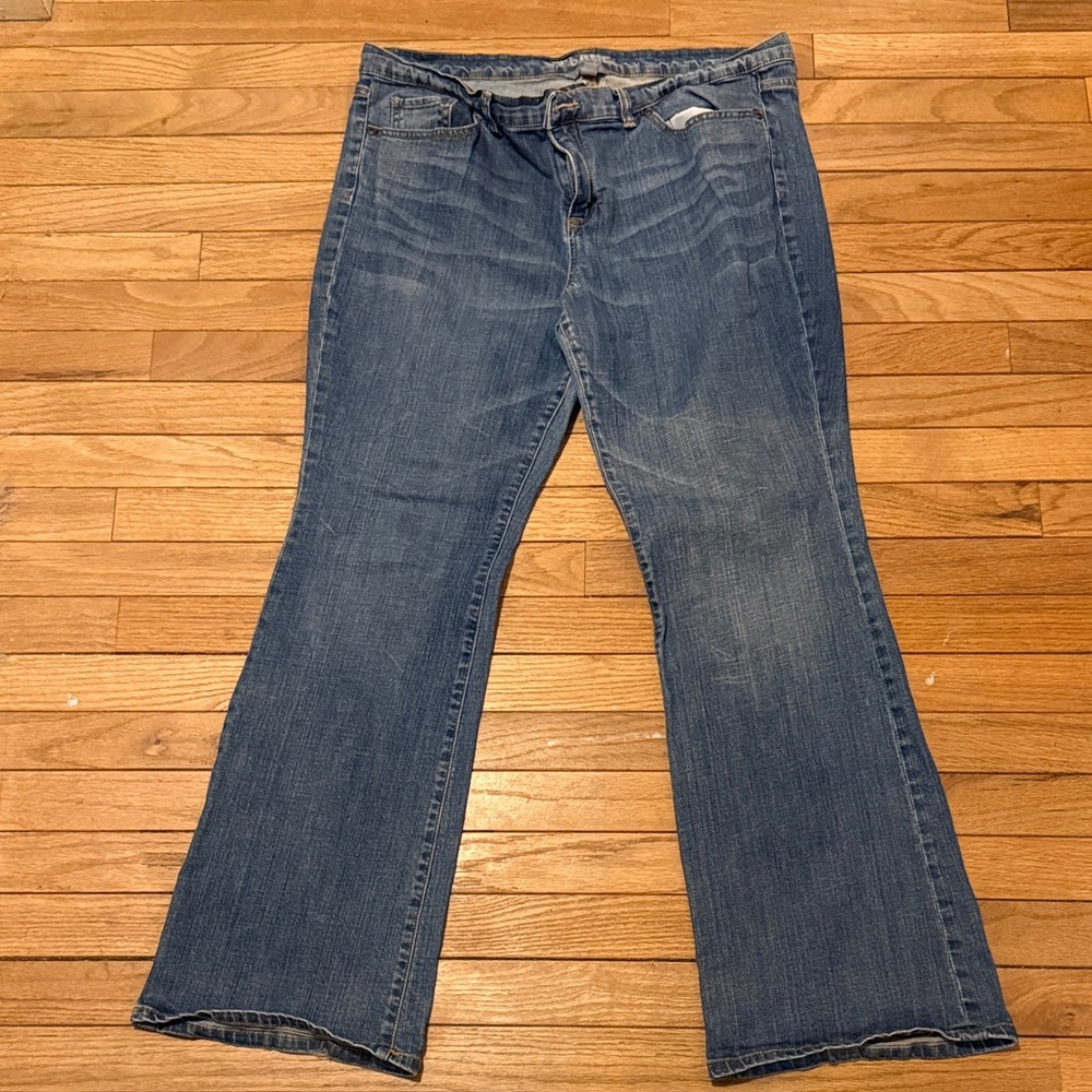 New York & Company Blue Flare Jeans
